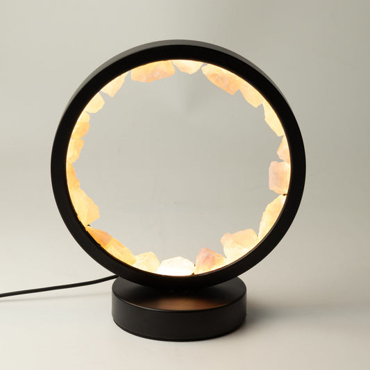 Zen Body Gemstone Halo Lamp – Rose Quartz
