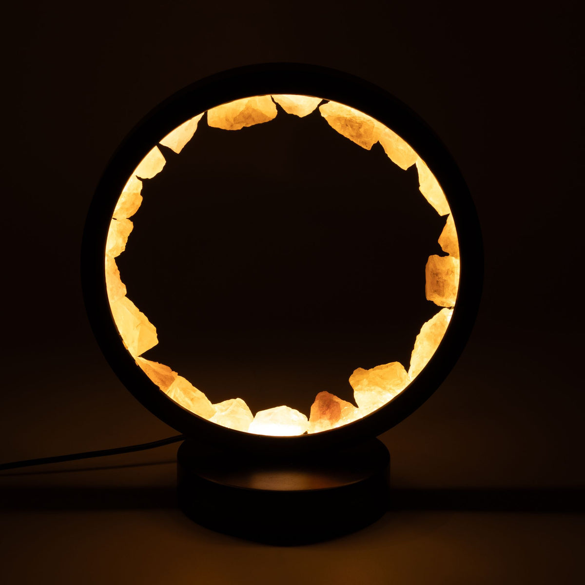 Zen Body Gemstone Halo Lamp – Rose Quartz
