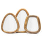 Set of 3 Pebble Mirrors – Dark Brown Mango Wood