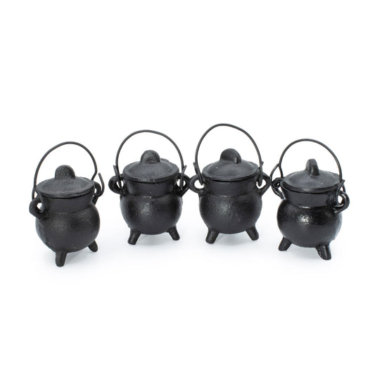 Mini Cast Iron Cauldrons – Set of 4 | Witchy Incense Burners
