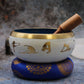 Large Yoga Moves Singing Bowl Set – White & Blue (14cm)