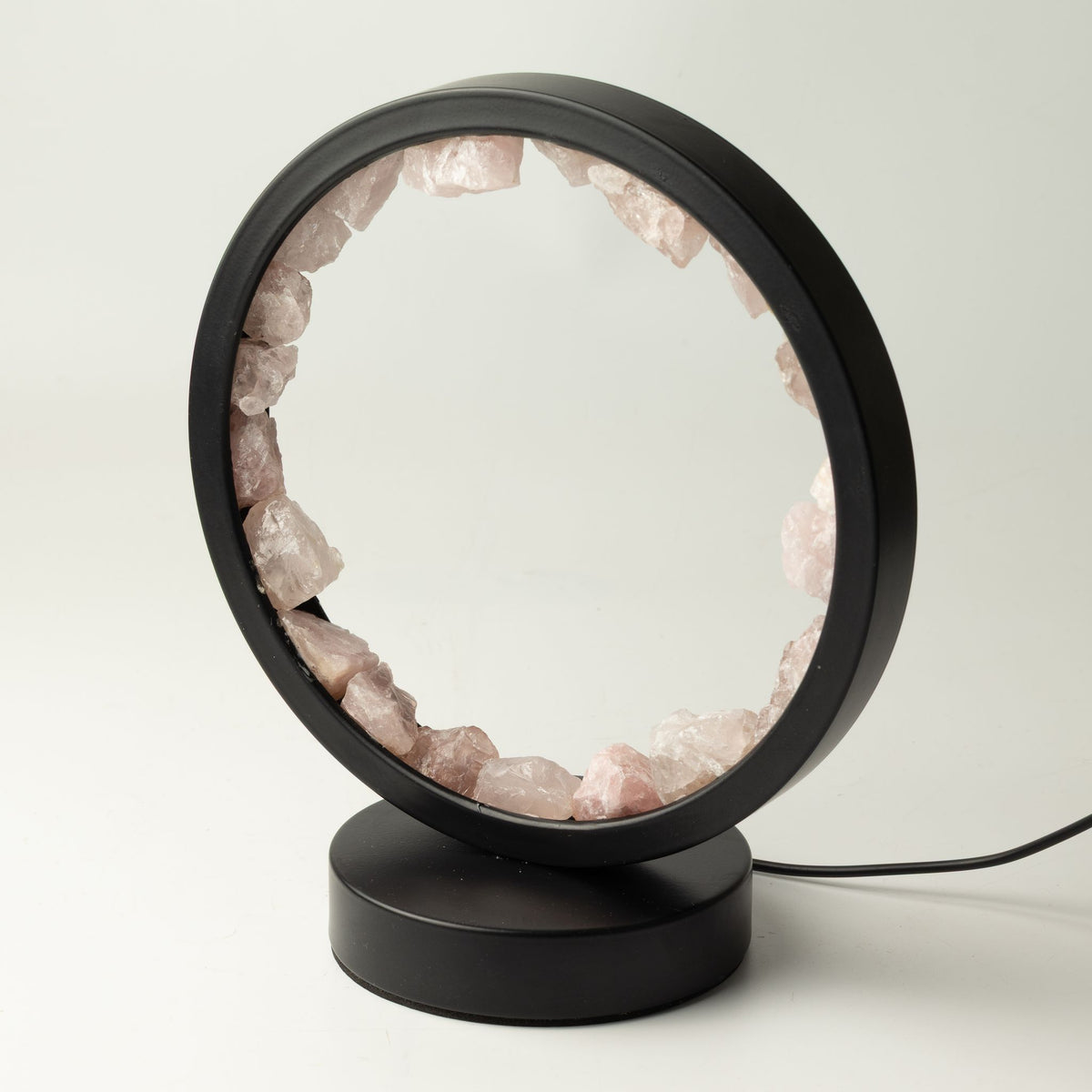 Zen Body Gemstone Halo Lamp – Rose Quartz