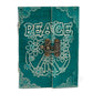 Leather Green Peace Notebook with Lock