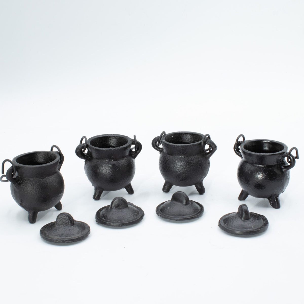 Mini Cast Iron Cauldrons – Set of 4 | Witchy Incense Burners