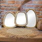 Set of 3 Pebble Mirrors – Light Mango Wood