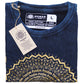 Stone Washed T-Shirt - Mandala - Blue (Large)