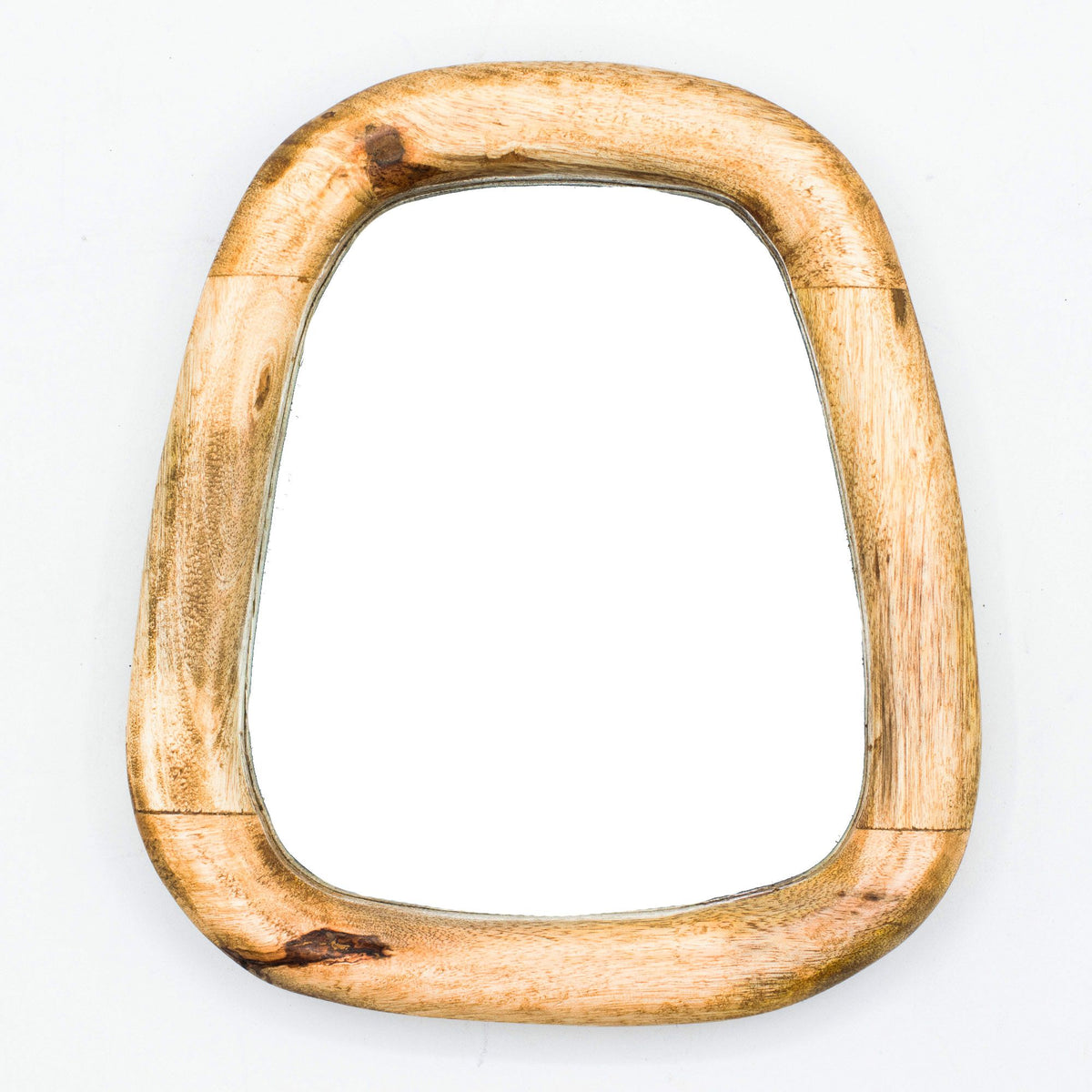 Set of 3 Pebble Mirrors – Light Mango Wood