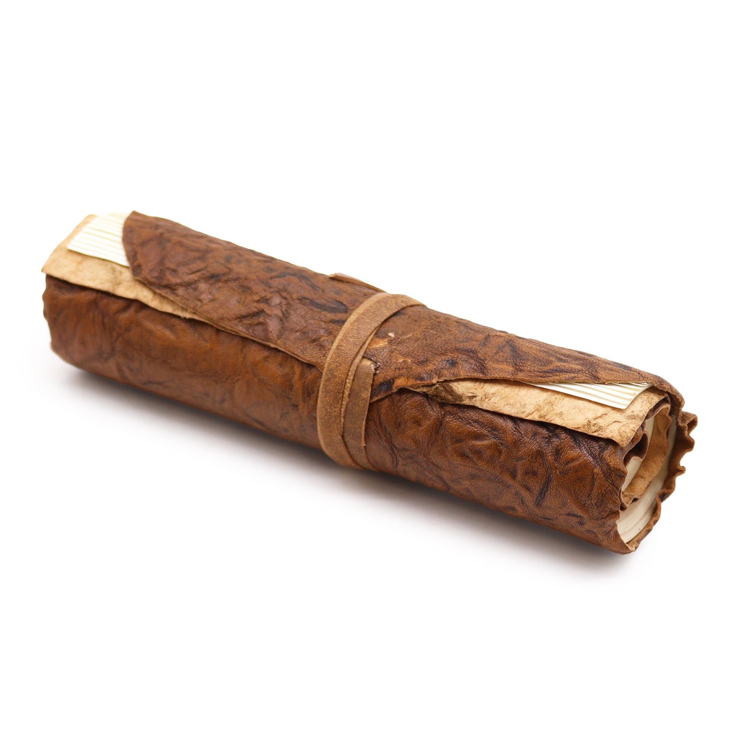 Rolled Leather Travel Notebook
