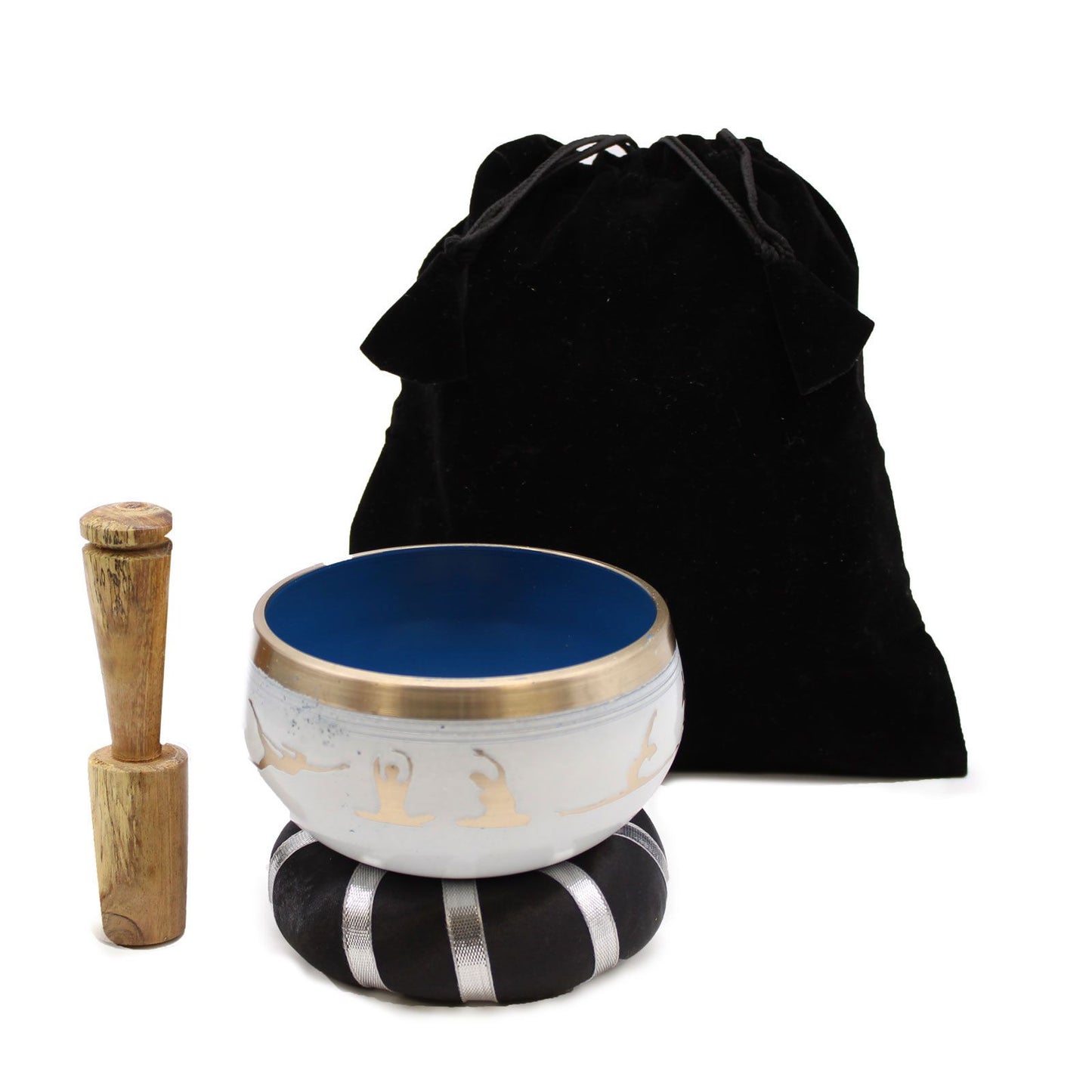 Yoga Moves Singing Bowl Set - White/Blue